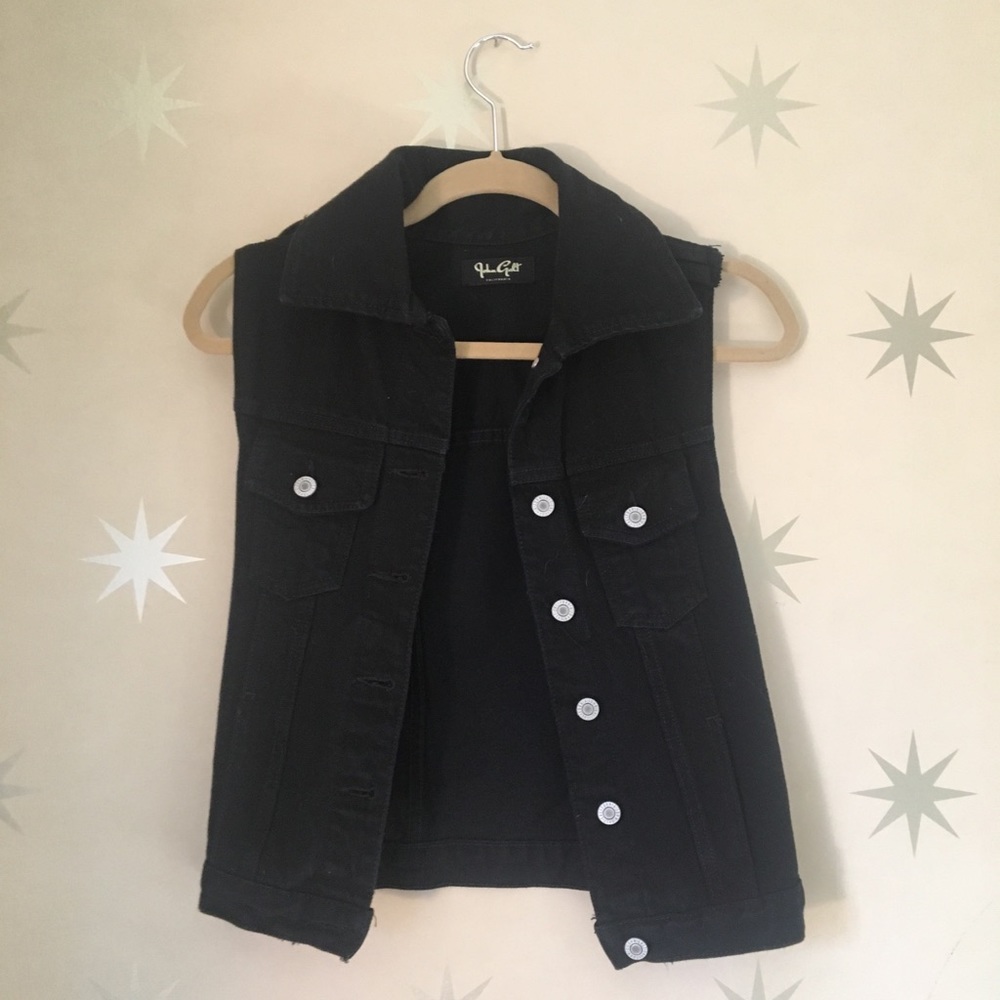 Jon Galt Black denim vest